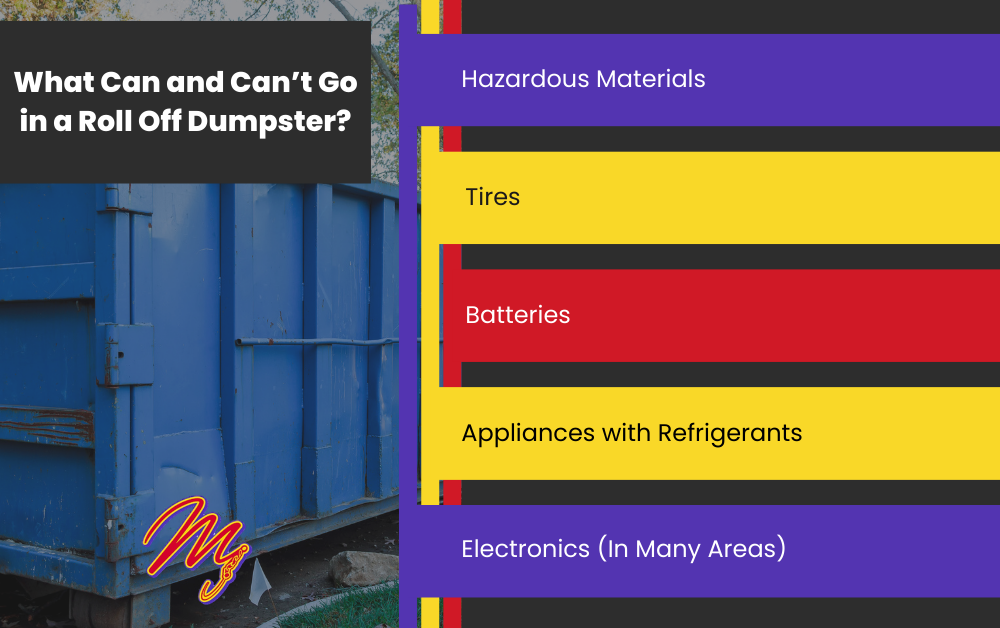 What Can and Can’t Go in a Roll Off Dumpster? Infographic