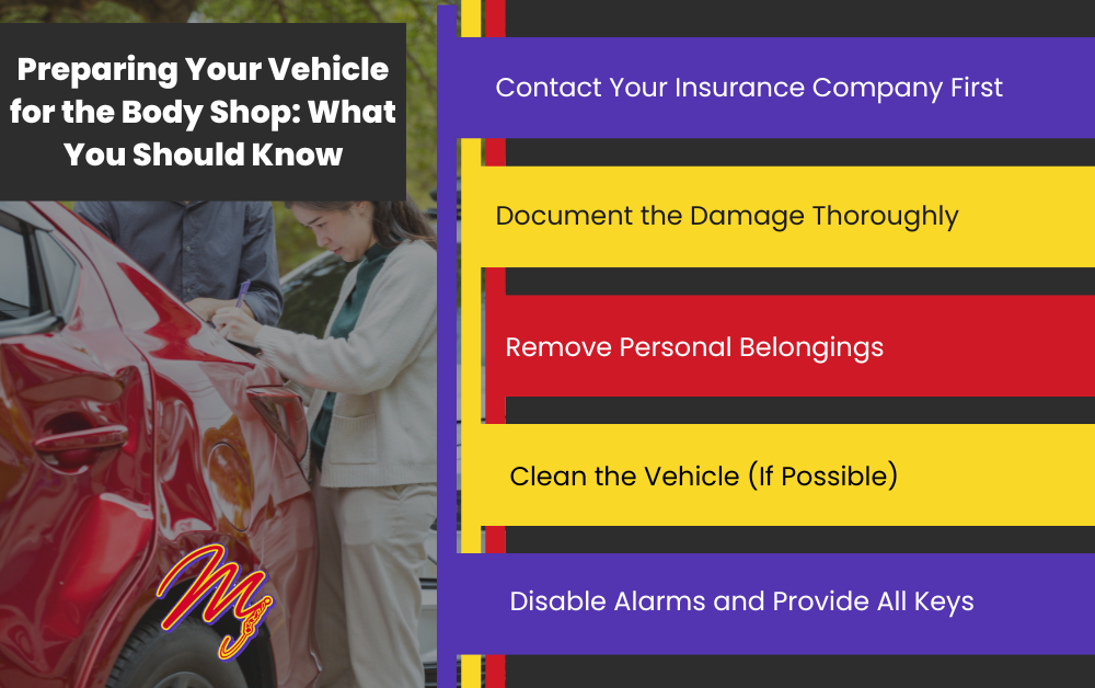 Preparing Your Vehicle for the Body Shop: What You Should Know Infographic